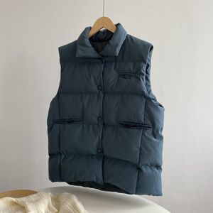 Paars Puffy Parka Vest Vrouwen Dikke Winter Koreaanse Stijl Losse Brood Kleding Mouwloze Korte Katoenen Jas