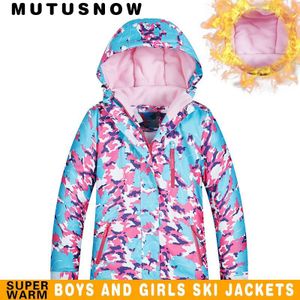 Ski Jas Meisjes Winter Merken Waterdicht Winddicht Thicken Super Warm-30 Graden Sneeuw Snowboard Jas Kids