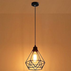 Lampenkap Hanglamp Decor Indutrial Draad Kooi Stijl Retro Vogelkooi Stijl Plafond Metalen Fit Voor Thuis Axyc