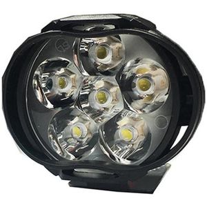 2 Stuks Motorfietsen Koplamp Werken Spot Light Motorbike 6500K Wit Super Bright 6 Led Fog Lamp 1200LM Led Scooters spot