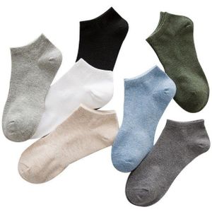 10 Pairs Mannen Ademende Sport Sokken Effen Kleur Boot Sokken Comfortabele Katoen Ademend Sokjes Wit Zwart Onzichtbare Sok