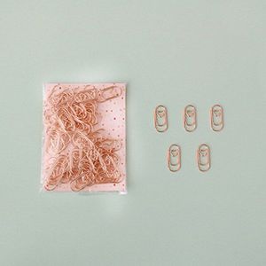 50 Stks/zak De Mini Hart Rose Goud Kleur Clip Bookmark Metalen Kantoor Accessoires Paperclips Patchwork Clip