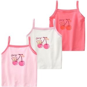 2 Stk/partij Leuke Mode Cartoon Patroon Kinderen Printing Vest Meisjes Kleding Topic Geschikt Voor 2-8years