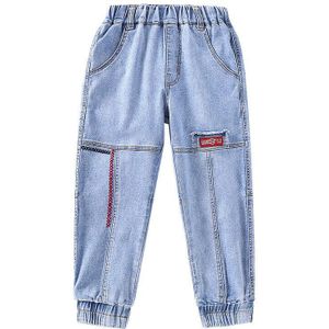 Kids Jongens Jeans Zomer Mode Borduren Broek Kinderen Patchwork Denim Lange Broek Kids Teen Boy Voor Casual Broek 6-14Yrs