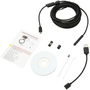 7Mm Waterdichte 1M/1.5M/2M/3.5M/5M Endoscoop Lens Kabel usb Inspectie Borescope Camera Voor Android 640*480 Telefoons/1280*720 Pc