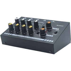 N-O 4/8-Kanaals Mini Mixer 4-Channel Line Mixer Reverb O Mixer (Us Plug)