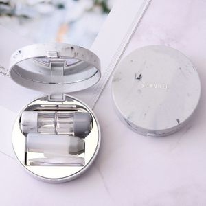 Zilead Leuke Marmeren Streep Contact Lens Case Reizen Bril Lenzen Box Voor Unisex Ogen Care Kit Houder Container Ondersteuning