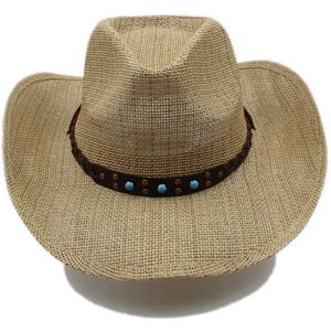 Mode Vrouwen Mannen Hollow Western Cowboy Hoed Gentleman Cowgirl Jazz Paardensport Cap Vader Koningin Zomer Sombrero Cap Met Punk Lint