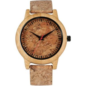 Yisuya Mode Kurk Slakken Wijzerplaat Hout Horloges Quartz Horloge Dames Jurk Originele Bamboe Houten Mannelijke Klok Voor Mannen vrouwen