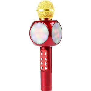 Bluetooth Draadloze Microfoon Met Led Licht Karaoke Microfoon Handheld Fm Mic Broadcast Microfoon Voor Muziek Zingen Speaker Speler