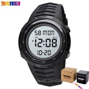 Skmei Datum Week Sport Horloge Mannen 2 Tijd Waterdicht Heren Digitale Horloges Pu Leather Soft Horloges Voor Mannen Reloj hombre 1632