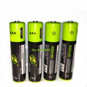 Originele Znter 1.5V Aaa Oplaadbare Batterij 600Mah Usb Oplaadbare Lithium-polymeer Batterij Snel Opladen Via Micro Usb-kabel