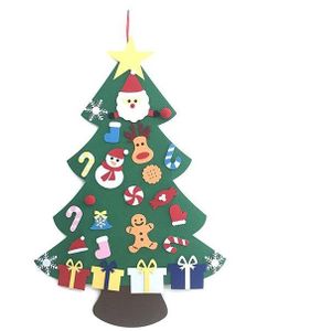 Diy Kerstboom Niet-geweven Stof Zelf-Steken Sneeuwpop Duurzaam Exquisite Vilt Muur Mount Party Kind