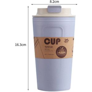 420Ml Draagbare Praktische Herbruikbare Bamboevezel Koffie Cups Eco Vriendelijke Non-Slip Effen Reizen Auto Mokken Nuttig Outdoor