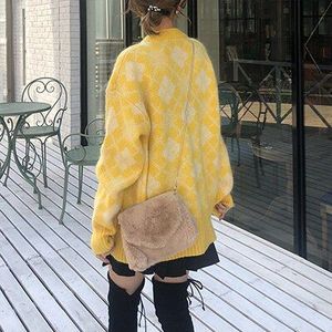 Vrouwen Schoudertassen Pluche Zachte Tassen Leuke Eenvoudige Flip Dames Mode Ketting Vrouwen Messenger Bags