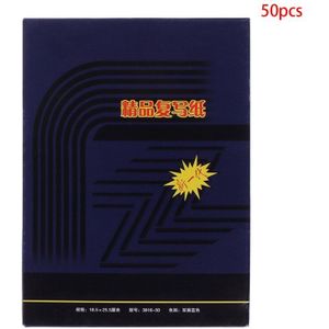 50 Sheets Dubbelzijdig Carbon Copier Stencil Transfer Papier Kantoorbenodigdheden R9JB