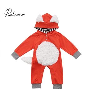 Brand Pasgeboren Baby Baby Meisje Jongen Herfst Winter Warm Romper Lange Mouwen Hooded Mooie Warme Jumpsuit Outfit 0 -24 M