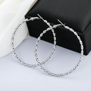 Punk Twisted Cirkel Hoepel Oorbellen Goud/Zilver Kleur Wave Patroon Oor Hoepels Voor Vrouwen Creoolse Boucle D' Oreille Vrouwelijke Party bijoux