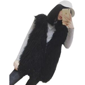 Herfst En Winter Koreaanse Yangtan Wol Imitatie Lederen Vest Vrouwen Middellange En Lange Lamswol Vest Over de Schouder