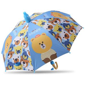 Paraplu Kinderen Mooie Kinderen Regenboog Paraplu Semi Automatische Regen Parasols Cartoon Eenhoorn Paraplu