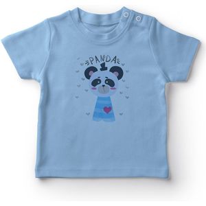 Angemiel Baby Schattige Panda Jongen Baby T-shirt Blauw