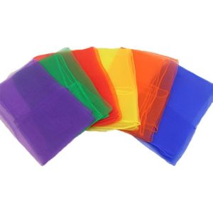 12Pcs Vrouwen Meisje Vierkante Jongleren Chiffon Dans Sjaals Goocheltrucs Prestaties Props Kleuterschool Snoep Kleur Beweging Hoofddoek