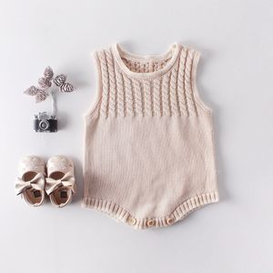 Ins De Leeftijd Seizoen Zuigelingen Baby Lotusblad Kraag Baby Vest Jasje + Wol Kleding Klim Kleding Kleren romper Meisje