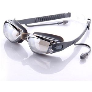 Professionele Zwembril Hd Anti-Fog 100% Uv Verstelbare Bril Riem Zwemmen Goggle Volwassen Waterdichte Dioptrie Sportbrillen