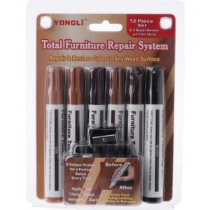 Hout Reparatie Systeem Kit Filler Sticks Touch Up Marker Meubilair Scratch Fix