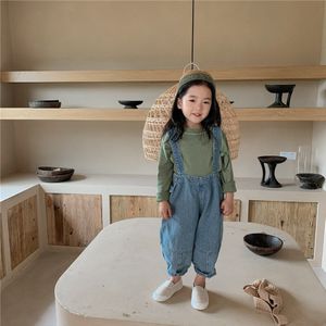 Baby Jongen Denim Overalls Meisjes Jean Bib Broek Baby Jumpsuit Kinderen Bloemen Gedrukt Kleding Kids Overalls Herfst Meisjes Outfits