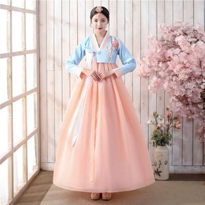 Koreaanse Hanbok Jurk Oude Traditionele Stage Dance Kostuum Vrouwen Aziatische Kleding Dame Paleis Korea Bruiloft Oriantal Dance Doek