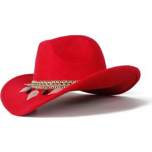 Vrouwen Wol Hollow Western Cowboyhoed Dame TasselOutblack Cowgirl Sombrero Hombre Jazz Cap