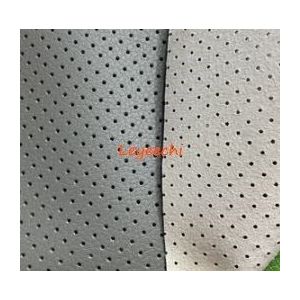 140*100 Cm Ademend Water Absorptie Pu Lederen Geperforeerde Geborduurde Plaid Stof Auto Interieur Dak Stof Plaid Dikke 1mm