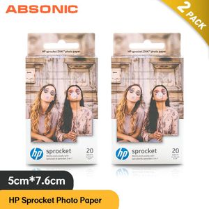 40 Sheets Sticky-Backed Tandwiel Zink Fotopapier 2x3-inch Voor Hp Tandwiel Of Tandwiel 2-In-1 foto Draagbare Draadloze Printers