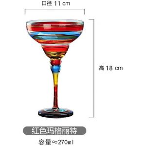 Handgemaakte Kleurrijke Crystal Glas Wijn Cup Creatieve Cocktail Cups Margarita Beker Champagne Wijn Glazen Huis Bar Decor Drinkware