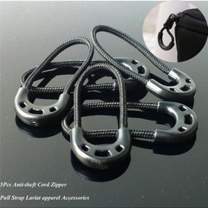 5/10Pcs Anti-Diefstal Rits Pulls Cord Touw Eindigt Lock Zip Clip Buckle Voor Kleding tas Accessoires