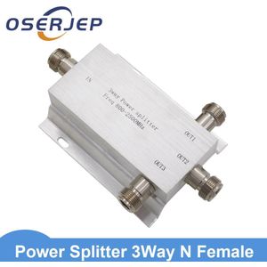 RF Coaxiale Splitter 1 2/3/4/8 Way Power Splitter 380-2500 MHz Signaal Booster Divider 50ohm N vrouwelijke splitter Sluit Kabel