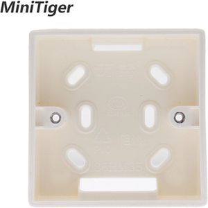 Minitiger Externe Montage Doos 86mm * 86mm * 34mm voor 86mm Standaard Touch Schakelaar en Stopcontact gelden Voor Elke Positie van Muur Oppervlak