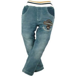 3-8Y Jongens Denim Broek Borduren Casual Jeans 4 Zakken Carotte Tiener Kinderen Elastische Taille MH9601