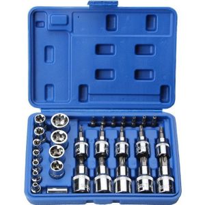 29 st Star Torx Sockets Set & Bit Mannelijke Vrouwelijke E & T Sockets Ratelschroevendraaier Bit voor Mechanica Security reparatie