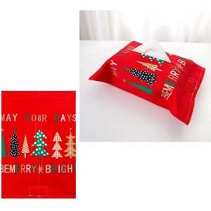 Kerst Jaar Papier Handdoek Set Doos Sneeuw Man Stof Handdoek Zak Huishouden Woonkamer Tekening Bagapkin Doek Tissue Cover