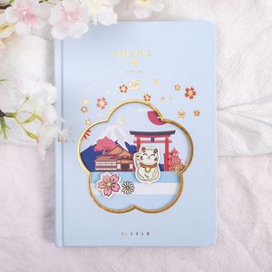 Minkys 112 Vellen Sakura Kleur Pagina 'S Dagboek Notebook Agenda Dagelijks Tijdschriften Planner Kawaii School Stationery