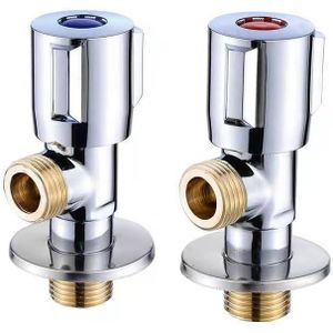 Koper Hoekstopkraan Warm En Koud Water Afsluiter Quick Open Kraan Valve Voor Badkamer Keuken Toilet Wastafel G1/2