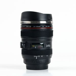 Camera Lens Thermos Mok Koffie Thee Cup Mok 400Ml 304 Roestvrij Staal Reizen Kolven Drinkware Geborsteld Liner Met deksel