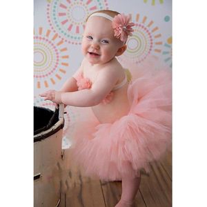 Top Verkoop Meisje Tule Tutu Rok En Bloem Hoofdband Set Pasgeboren Fotografie Props Baby Foto Props Baby