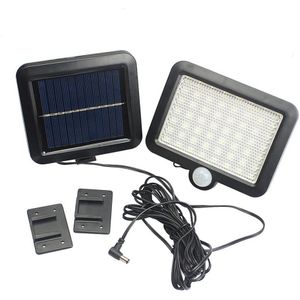 100Leds Solar Power Outdoor Waterdichte Tuin Hek Patio Beveiliging Pir Infrarood Motion Sensor Light Wall Mounted Night Lamp