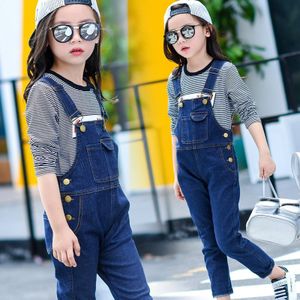 tienermeisjes jumpsuits denim meisjes kleding kids waterdichte broek voor 12 jaar donkerblauw overalls causale kinderkleding