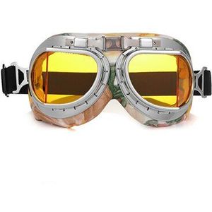 Motocross Goggles Helm Steampunk Koperen Vliegende Motorfiets Bril Pilot Biker Eyewear Goggle Beschermende Gear