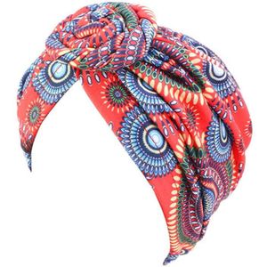 Multicolor Haar Sjaal Gedrukt Knoop Vortex Tulband Melk Zijde Afrikaanse Patroon Hoed Vrouwen Headwrap Bandana Hoofddeksels Moslim Tulband