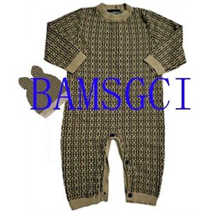 Winter Brand Pasgeboren Baby Boy Kleding Knit Brief F Lange Mouwen Katoenen Trui Peuter Meisjes Romper En Hoed sets